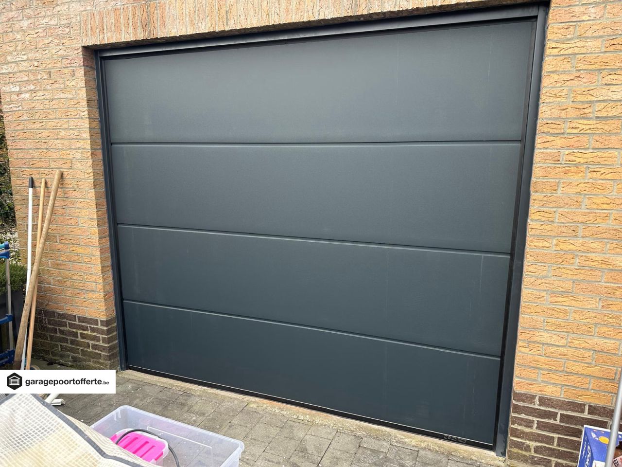 sectionale garagepoorten, motor, RAL 7016, codeklavier